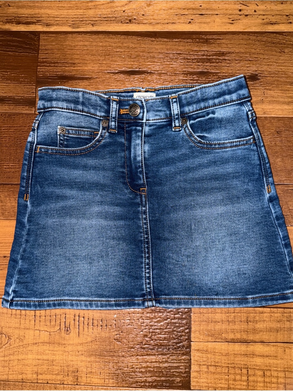 NWOT- Crewcuts Girls' Blue Denim Skirt - Classic Wash